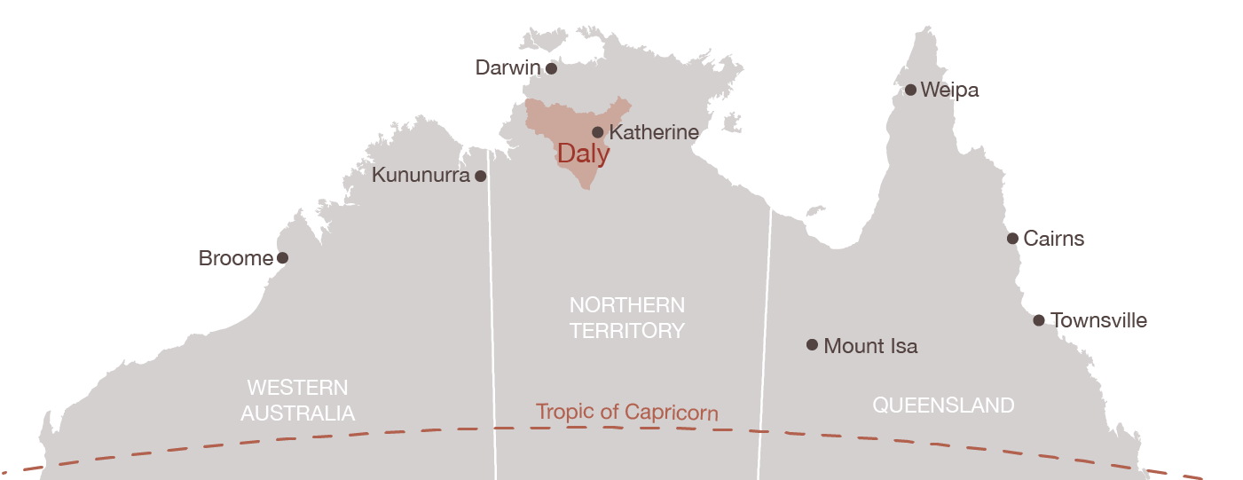 Daly River catchment map