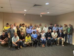 Group photo of attendees at gamba workshop