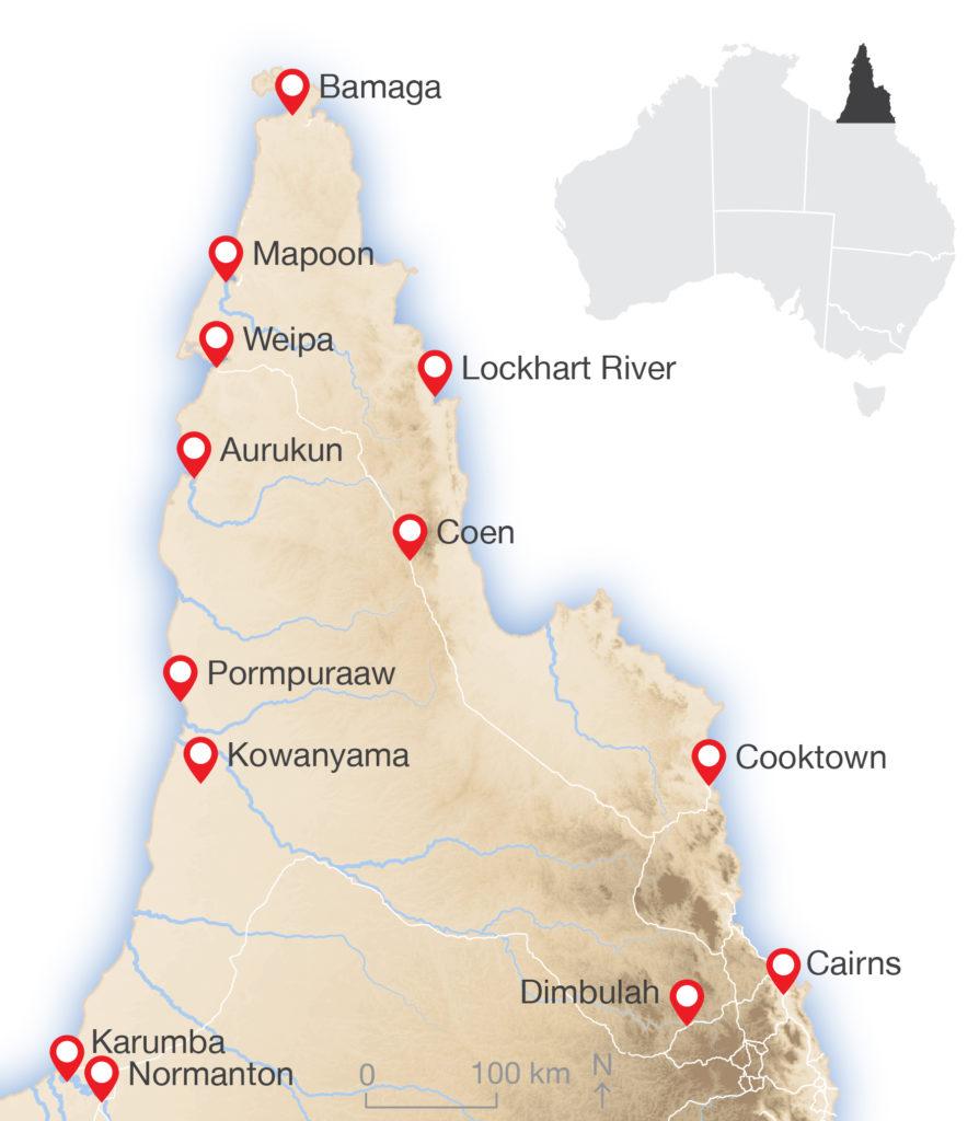 Map of the Cape York region