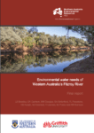 Enivronmental water needs of Western Australia's Fitzroy River front cover image