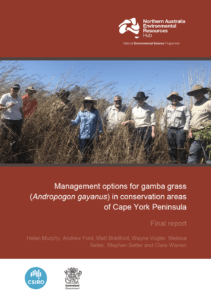 Front cover of the gamba grass management on Cape York final report.